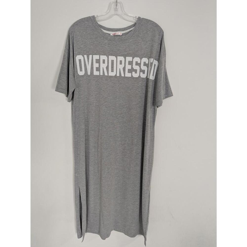 Mek Off Women's Maxi Tshirt Dress Size Medium Overdressed Grunge Streetwear